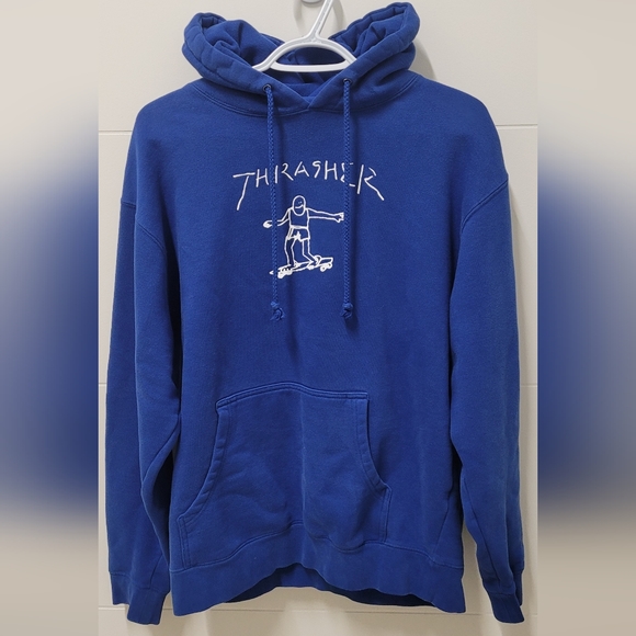 Thrasher Gonz Logo Hoodie Navy Blue Size: Medium - Picture 2 of 4